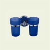 DOUBLE TUMBLER HOLDER WITH GLASS