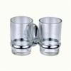 DOUBLE TUMBLER HOLDER WITH GLASS