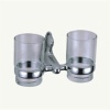 DOUBLE TUMBLER HOLDER WITH GLASS