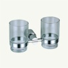 DOUBLE TUMBLER HOLDER WITH GLASS