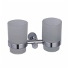 DOUBLE TUMBLER HOLDER WITH GLASS