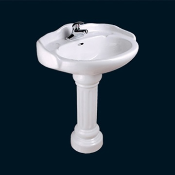 BASIN WITH PEDESTAL
